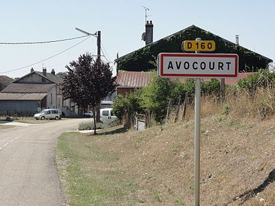 Entrée d'Avocourt en venant de Malancourt[2].