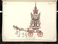 Image 1219th-century funeral cart and spire, which would form part of the procession from the home to the place of cremation (from Culture of Myanmar)