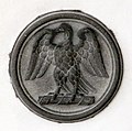 Emblema Strozzi del falco che si strappa le penne, in una chiave di volta