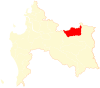 Location of Tucapel commune in the Bío Bío Region