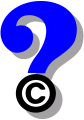 Question mark with the copyright symbol