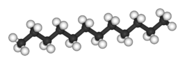 Molecuulmodel van dodecaan