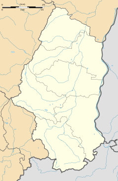 Mapa konturowa Górnego Renu, na dole znajduje się punkt z opisem „Ruederbach”