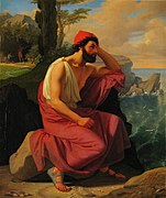 Odisej na Kalipsinem otoku, Ditlev Blunck (1830)