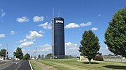 Water tower in Seaman.