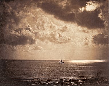 Le Brick, papier salé albuminisé à partir de deux négatifs verre, Gustave Le Gray (1856 ou 1857)