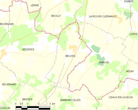 Mapa obce Beuxes