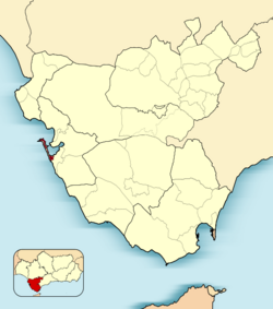 Municipal location in the Province o Cádiz