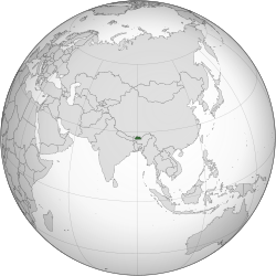 Местоположение на Бутан