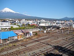Abstellgleise beim Bahnhof Fujinomiya
