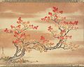 Podzimní javor na japonské malbě ze 17. století