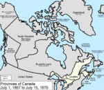Karta över Kanada 1867-1870