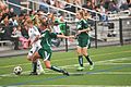 UNBC women's soccer team versus the University of Fraser Valley Cascades