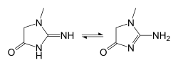 Creatinine-tautomerism-2D-skeletal.svg