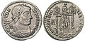 Romersk mynt slått i Sisak i 281.