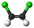 Isòmer cis de l'1,2-dicloroetè. Els àtoms verds de clor estan a la mateixa part.