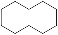 Structuurformule van cyclodecaan