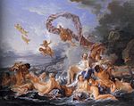 François Boucher: Venus triumf. Signerad och daterad Paris 1740, olja på duk, 130 × 162 cm. Nationalmuseum, Stockholm.