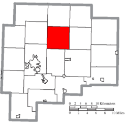 Location of Jefferson Township in Guernsey County