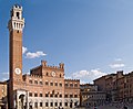 Siena "Palazzo Pubblico (Belediye Sarayi)" ve Mangia Kulesi