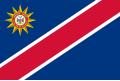 Vlajka namibijské policie (1991–2009) Poměr stran: 2:3