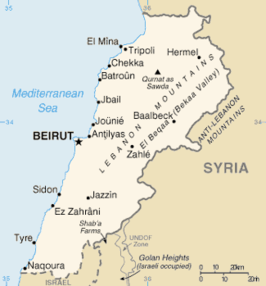 Kaart van Libanon