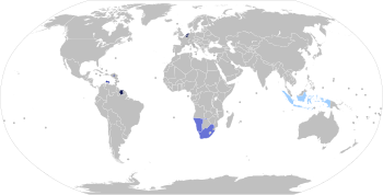 Carte sur le néerlandais dans le monde