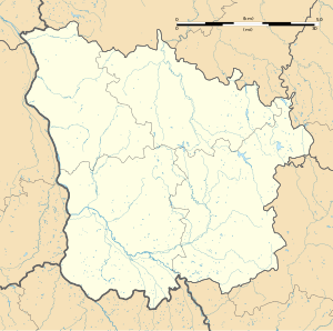 卢瓦尔河畔梅沃在涅夫勒省的位置
