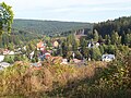 Pohled na Potůčky z Johanngeorgenstadtu