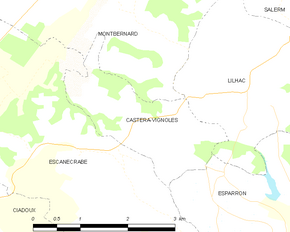 Poziția localității Castéra-Vignoles