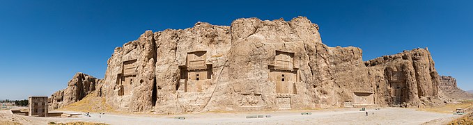 Ancient Naqsh-e Rustam necropolis, northwest of Persepolis, Fars Province