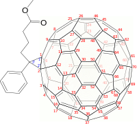 C 71-PCBM, [1,2]-isomer. IUPAC name is methyl 4-(3’-phenyl-3’H-cyclopropa[1,2](C 70-D5h(6))[5,6]fullerene-3’-yl)butyrate.
