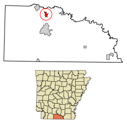 Location of Norphlet in Union County, Arkansas.