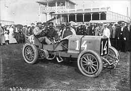 Jenatzy au Grand Prix de France à Dieppe en 1908, sur Mors (16e).