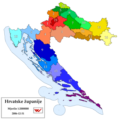 Horvátország megyéi