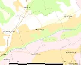 Mapa obce Gandrange