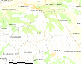 Mapa obce Souel
