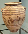 Image 14A Gerzeh culture vase decorated with gazelles, on display at the Louvre. (from History of ancient Egypt)