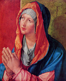 María rezando (1518, óleo sobre táboa). Gemäldegalerie, Berlín