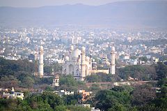 Bird’s eye view of Bibi Ka Maqbara in Aurangabad.