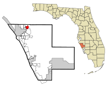 Sarasota County Florida Incorporated and Unincorporated areas The Meadows Highlighted.svg