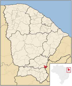 Localização de Ipaumirim no Ceará