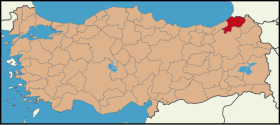 Localisation de Artvin (province)