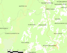 Mapa obce Guargualé