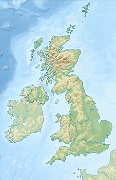 Mapa konturowa Wielkiej Brytanii, u góry znajduje się punkt z opisem „Moray Firth”