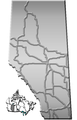 Road network in Alberta