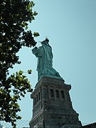 Frihetsgudinnen sett bakfra, Liberty Island Foto: Oskar Aanmoen