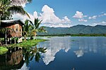 Lake and a house on stilts