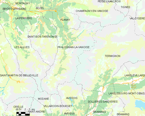 Poziția localității Pralognan-la-Vanoise