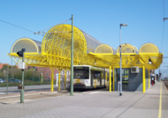 Het tramstation van Station De Panne.